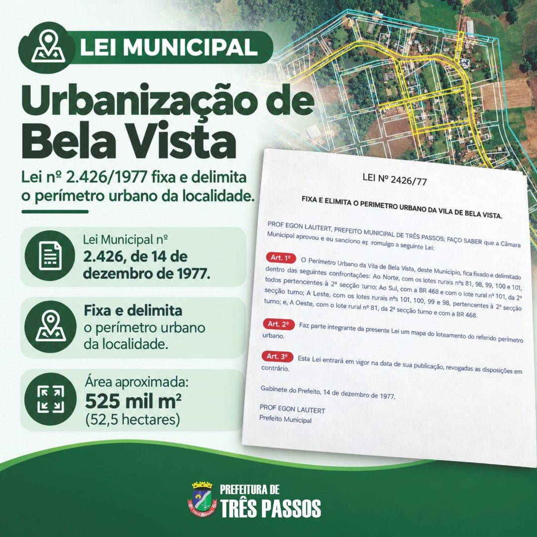 Foto relacionada à notícia: Administração Municipal esclarece regularização do IPTU em Bela Vista