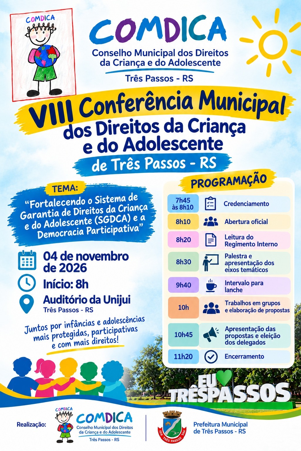 Foto relacionada à notícia: COMDICA aprova Regimento Interno da VIII Conferência Municipal dos Direitos da Criança e do Adolescente