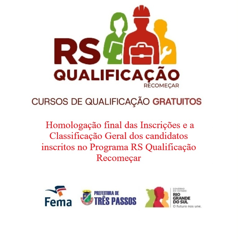 Foto relacionada à notícia: Candidatos selecionados no RS Qualificação Recomeçar são convocados para matrícula