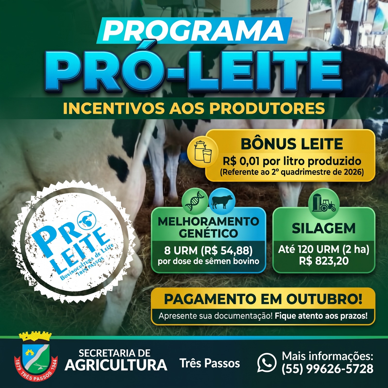 Foto relacionada à notícia: ATENÇÃO, PRODUTOR RURAL DE TRÊS PASSOS!